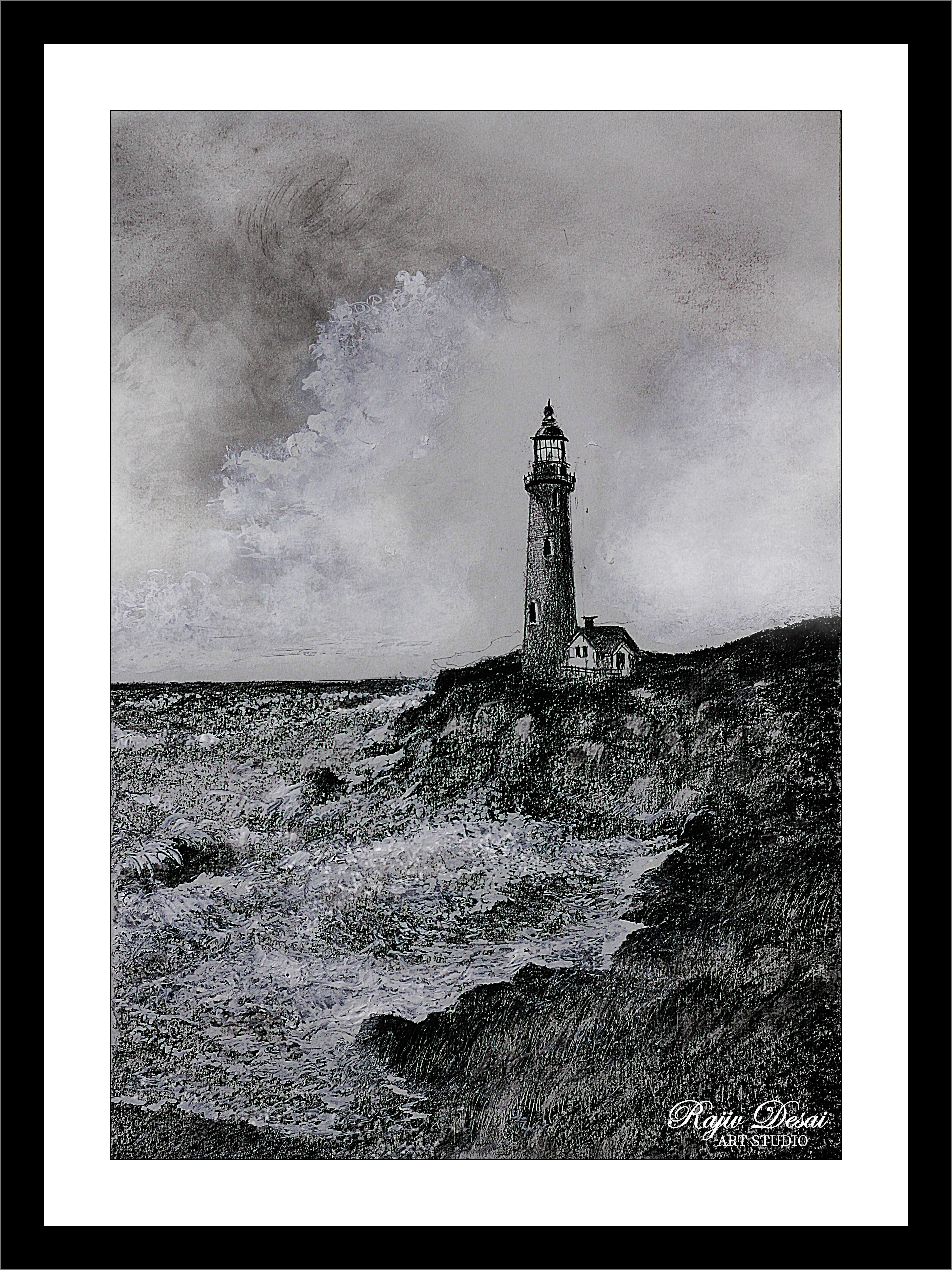 Charcoal artwork titled Enlighten